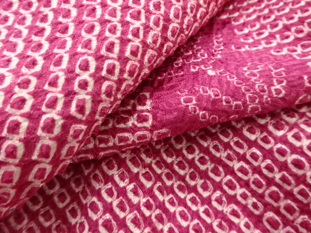  アンティーク　本総絞り　流水に草花模様絵羽織